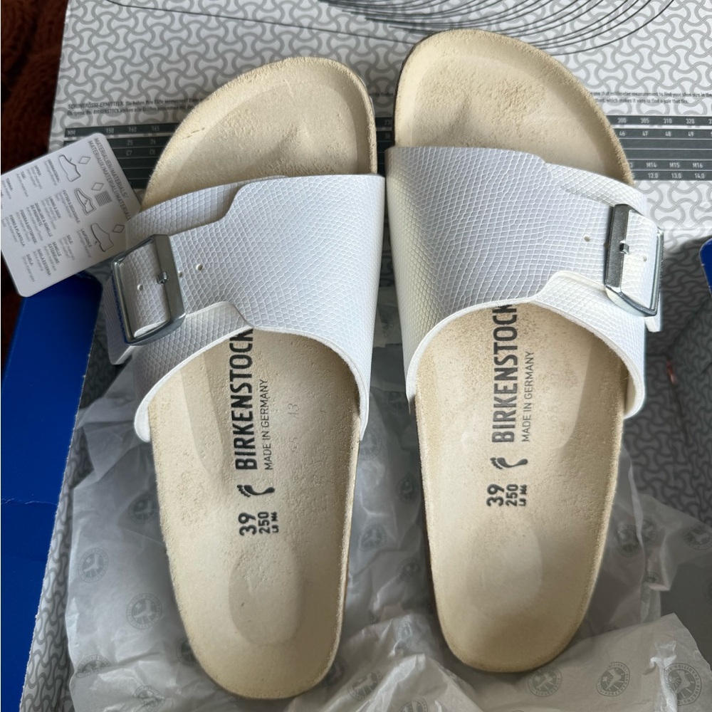 Birkenstock Women's White Slide Sandals